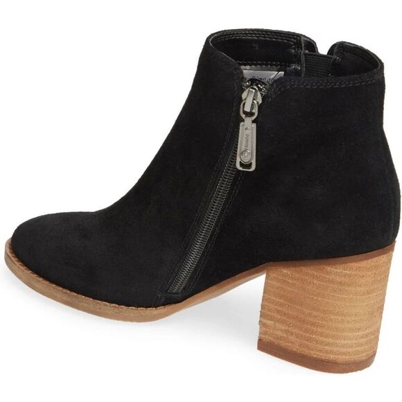 NEARLY NEW WATERPROOF SUEDE BLONDO NINA WHIPSTITCH ANKLE BOOT BLACK SIZE 8 - Picture 3 of 10